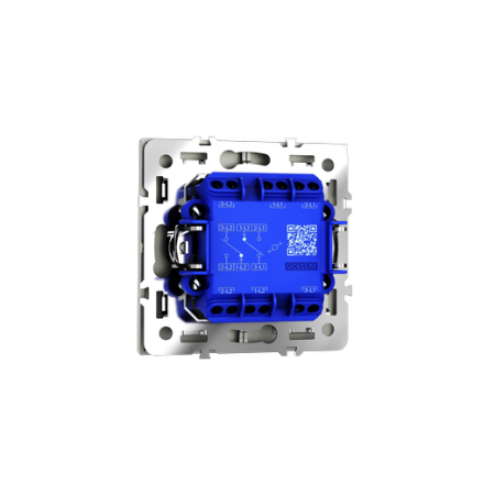 Проходной переключатель встраиваемый Voltum S70 двухклавишный 10А, (сталь)