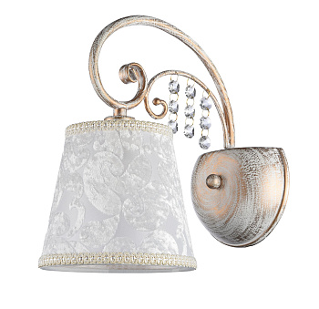 Настенный светильник (бра) 1*E14 40Вт Белый с Золотом IP20 Lorette FR2406-WL-01-WG Freya