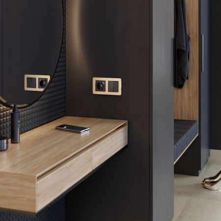 Platinum Рамка на 2 поста шампань Werkel