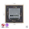 Одноклавишный проходной умный сенсорный выключатель Livolo ZigBee, 1 пост, Золотой VL-C701SZ-2AG