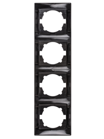 Рамка 4-х постовая вертикальная шоколад "Лама" TDM