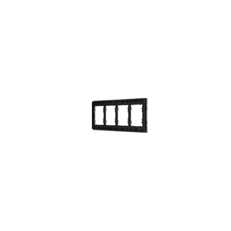 Рамка стеклянная Voltum S70 на 4 поста, (титан, стекло)