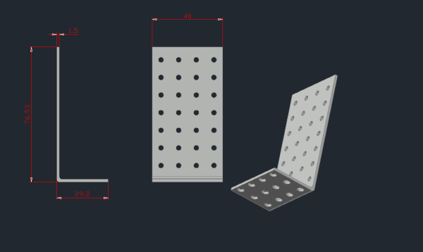 Donel крепление для профиля DN18525. 1 шт., алюминий, Серия:DN8ALE Donel крепление для профиля DN18525. 1 шт., алюминий, Серия:DN8ALE