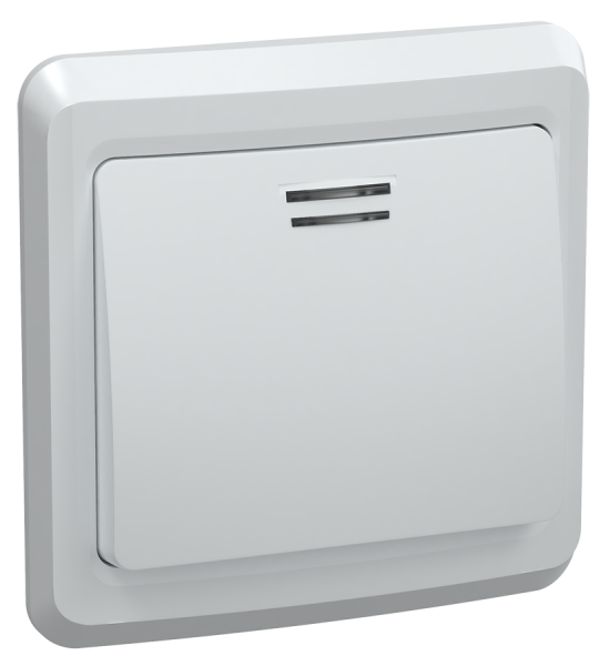 Выключатель 1-клавишный с индикацией ВС10-1-1-ВБ 10А ВЕГА белый IEK