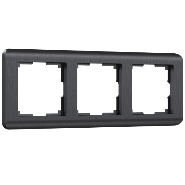 Stream Рамка горизонт/вертик 3 пост . графит IP20 Werkel