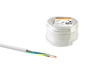 Провод ПВС 3х1 ГОСТ (5м), белый TDM
