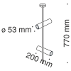 Потолочный светильник 2*GU10 50Вт Черный IP20 Elti C021CL-02B Technical