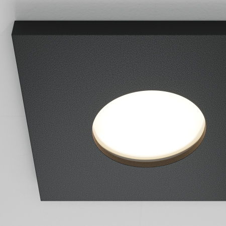 Встраиваемый светильник 1*GU10 50Вт Черный IP65 Downlight DL083-01-GU10-SQ-B Technical Maytoni