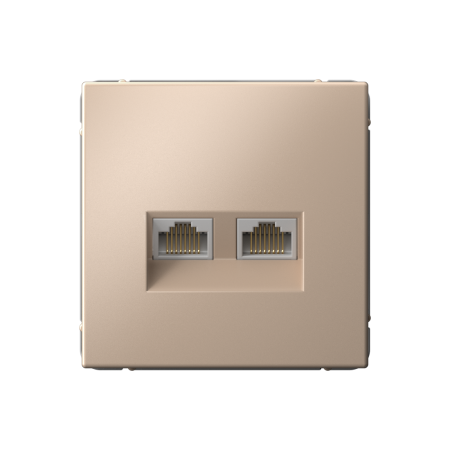 ARTGALLERY РОЗЕТКА двойная компьютерная RJ45+RJ45, кат.6А, механизм, ПЕСОЧНЫЙ Systeme Electric