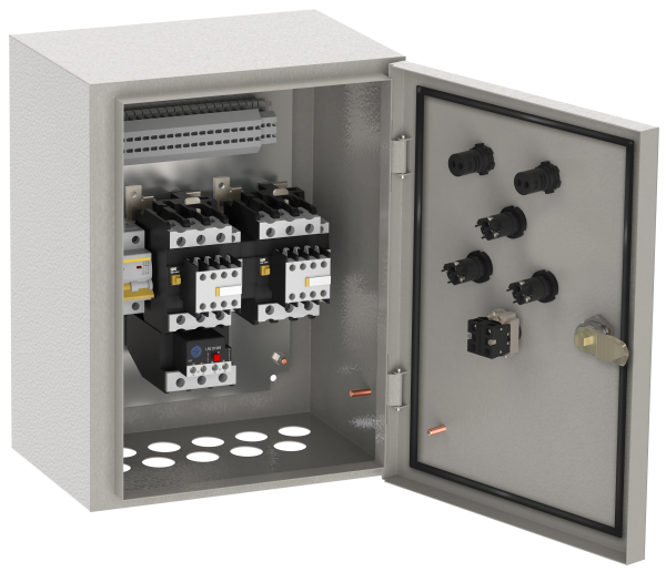 Ящик упр. РУСМ5441-3974 реверс. 1 фидер с перекл. 80А IP54 IEK