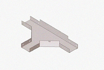 Лоток тройниковый глухой ОТГ 500х80 УТ1,5, горячее цинкование S1,5
