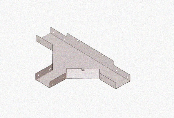 Лоток тройниковый глухой ОТГ 500х80 УТ1,5, горячее цинкование S1,5