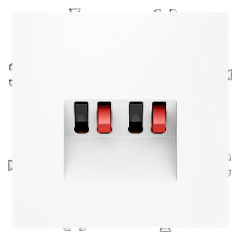 Розетка акустическая встраиваемая Voltum S70 4-местная, (белый матовый)