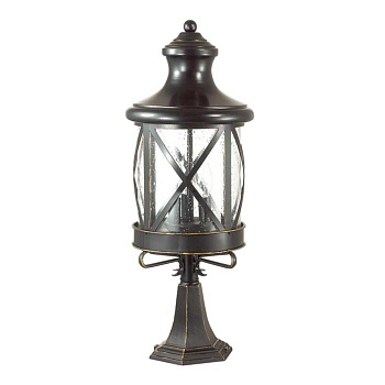Уличный св-к на столб IP44 E14 3*60W 220V SATION черный/зол.патина ODEON LIGHT