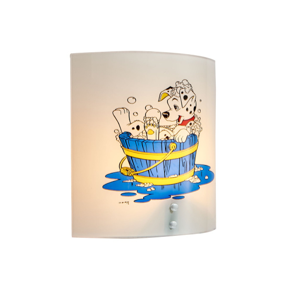 16-188 Светильник декоративный, настенный, 1хЕ27, 60Вт, 220В, основание белое, плафон стекло, 200х220х65мм, лампочка в комплект не входит APEYRON