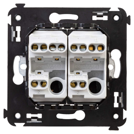 Переключатель двухклавишный в стену, "Avanti", "Белое облако" DKC