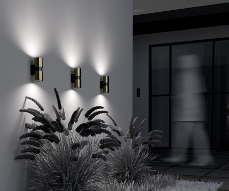 Настенный светильник (бра) 50Вт Латунь IP54 Bowery O582WL-02BS Outdoor Maytoni