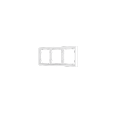 Рамка пластиковая Voltum S70 на 3 поста, (белый глянцевый)