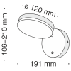 Бра 8Вт 3000K Черный IP20 Fad MOD070WL-L8B3K Technical