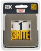 BRITE Рамка 1-мест. РУ-1-1-Бр металл латунь RE IEK