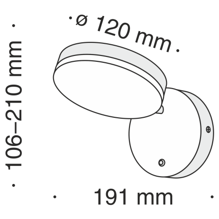 Бра 8Вт 3000K Черный IP20 Fad MOD070WL-L8B3K Technical