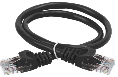 ITK Коммутационный шнур (патч-корд) кат.6 UTP PVC 0,5м черный