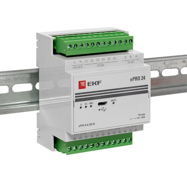 Контроллер базовый ePRO 24 удаленного управления 6вх\4вых 230В WiFi PROxima EKF
