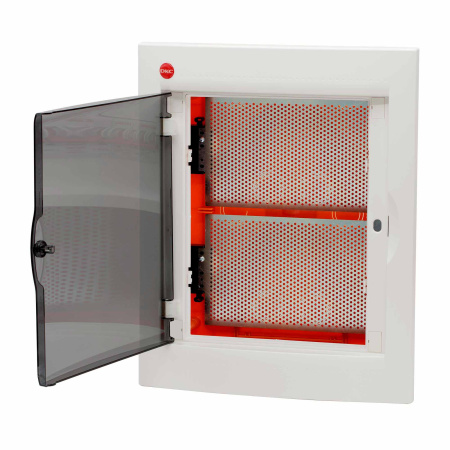 Щит мультимедийный встраиваемый с дверцей 36 мод., IP41, белый, с монтажными платами DKC