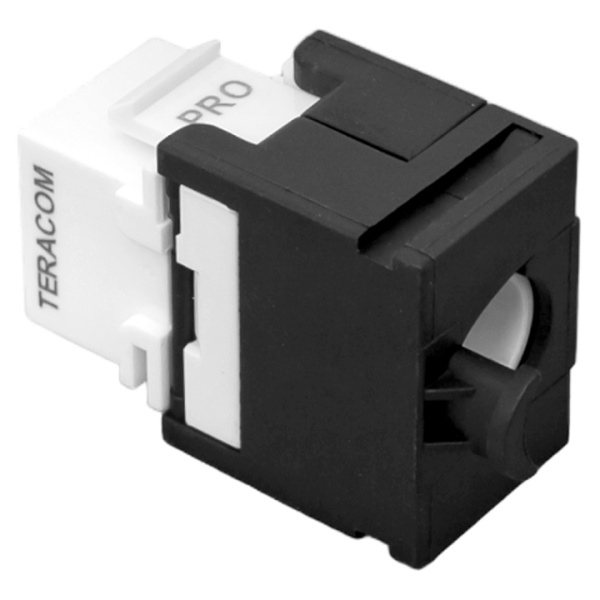 Модуль Keystone TERACOM PRO Cat,5E неэкранированный 110 IDC 180 градусов самозажимной (Toolless) черный EKF