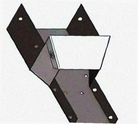 Лоток переходной замковый ЛПЗ 100х50-50х50 УТ1,5, горячее цинкование, S1,5