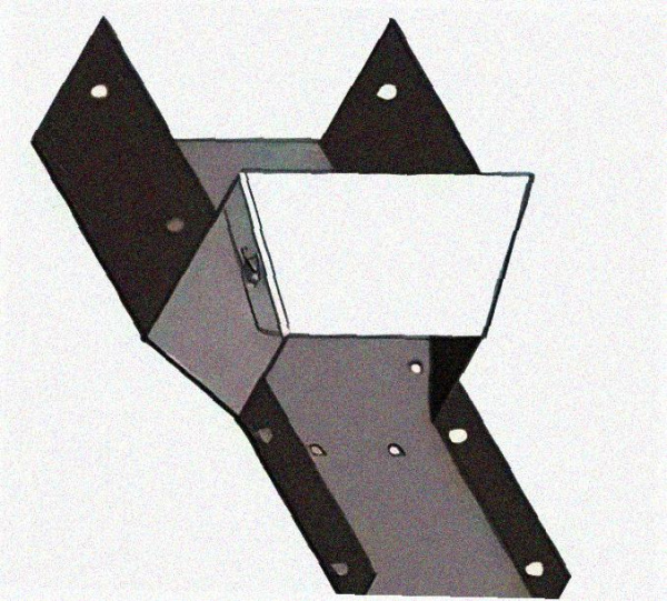 Лоток переходной замковый ЛПЗ 100х50-50х50 УТ1,5, горячее цинкование, S1,5