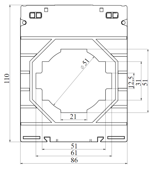 Трансформатор тока CT60 600/5А, класс точности - 0.5, мощность - 10ВА DKC