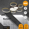 Люстра потолочная димм.с ДУ LED 126W 8316Лм 220V NORBERT черный,матовое золото LUMION