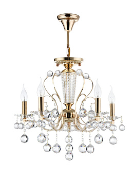 Люстра 5*E14 40Вт Золото IP20 Marlin FR1130-PL-05-G Freya