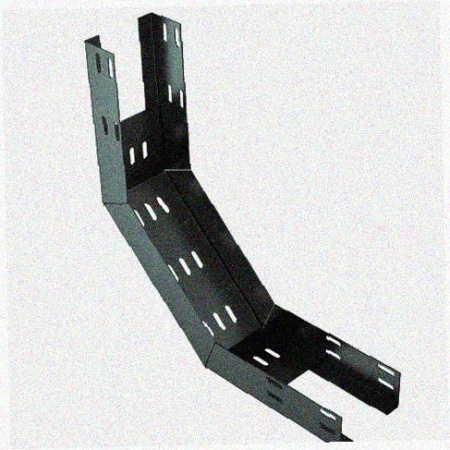 Лоток перфорированный КП 200х65-90 УТ1,5 для поворота трассы вверх на 90, горячее цинкование, S1,0