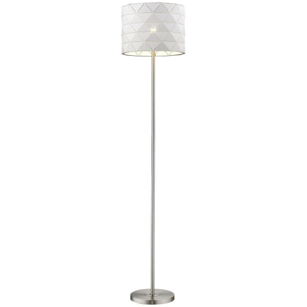 Торшер Никель/Белый E27 1*100Вт WE262.01.005 WERTMARK