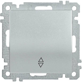 Выключатель 1-клавишный проходной ВС10-1-2-Б 10А BOLERO серебряный IEK