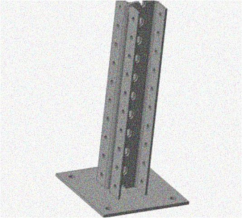 Стойка напольная (потолочная) сдвоенная СНПС1000 УХЛ1, горячее цинкование, S2,5