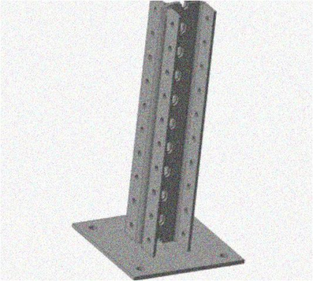 Стойка напольная (потолочная) сдвоенная СНПС1000 УХЛ1, горячее цинкование, S2,5