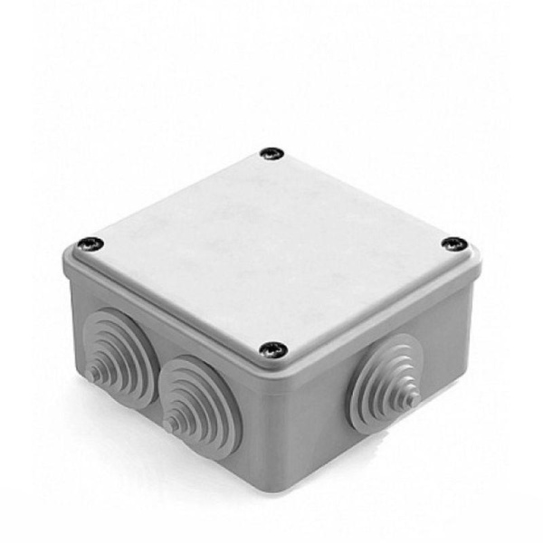 Коробка распаячная для наружного монтажа, RAL 7035, 6 гермовводов, 100х100х50мм, IP55 CHINT