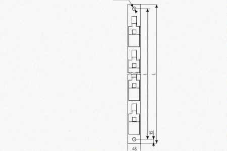 Стойка кронштейна рожкового криволинейного К1351.001-06 УТ1,5 горячее цинкование, 8 рожков, L1065, S3,0
