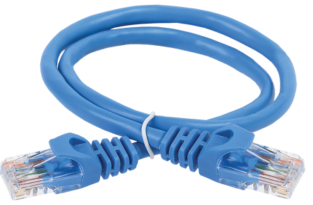 ITK Коммутационный шнур (патч-корд) кат.6 UTP PVC 0,5м синий