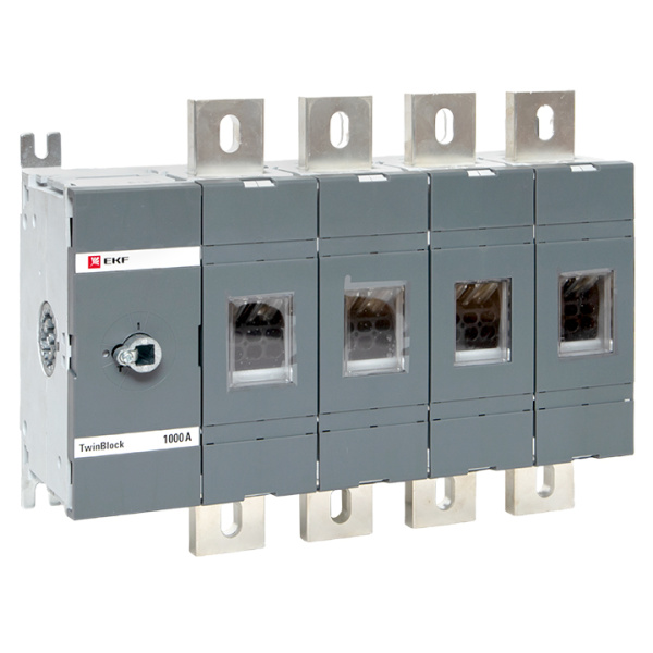 Рубильник 1000A 4П без рукоятки управления TwinBlock EKF
