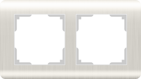 Stream Рамка горизонт/вертик 2 пост . перламутровый IP20 Werkel