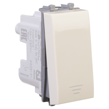 Кнопка модульная, "Avanti", "Ванильная дымка", 1 модуль DKC