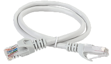 ITK Коммутационный шнур (патч-корд) кат.5E UTP 0,2м серый