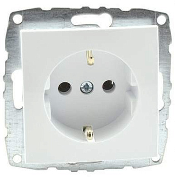 Despina/Larissa Механизм розетки без лицевой панели СУ 1 мест. (земля) 16А Белый IP20 Mono