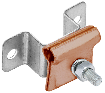 Держатель-зажим соединительный круглого проводника-12мм опорный L=30-40мм медь IEK