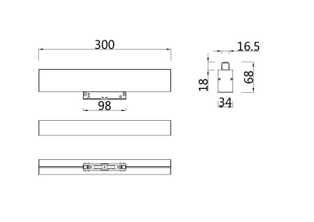Светильник трековый 12Вт 4000K Черный IP20 BASIS TR012-2-12W4K-B Technical