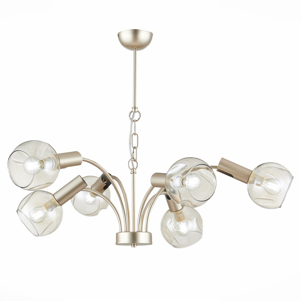 Люстра подвесная Шампань/Коньячный E14 6*40Вт SLE104203-06 EVOLUCE